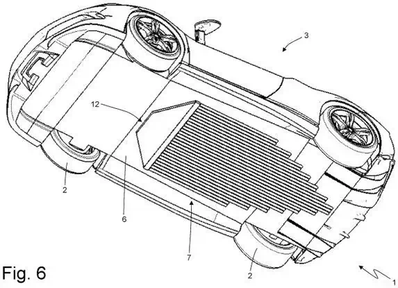 Figura mostrando a aerodinâmica de uma Ferrari.